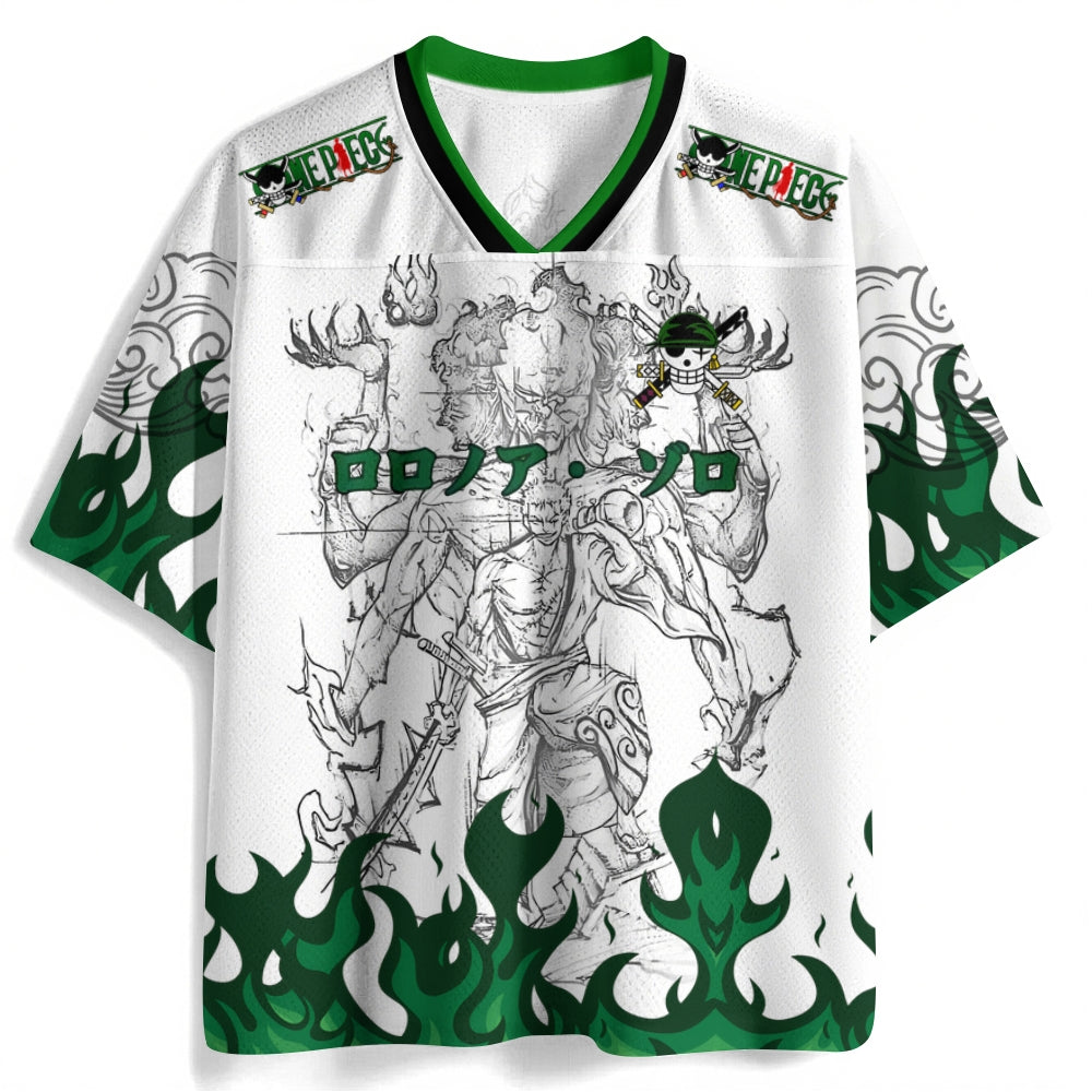 One Piece Roronoa Zoro Luffy Anime Football Jersey