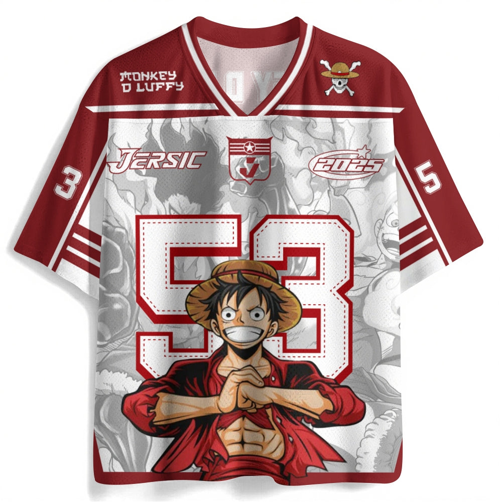 One Piece Luffy Anime Football Jersey