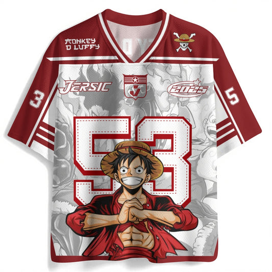One Piece Luffy Anime Football Jersey