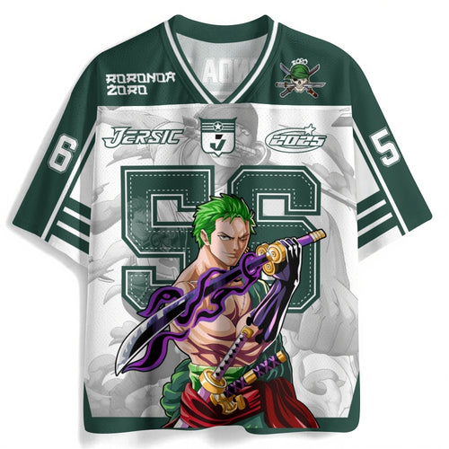 One Piece Roronoa Zoro Luffy Anime Football Jersey