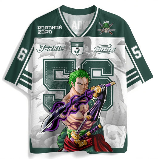 One Piece Roronoa Zoro Luffy Anime Football Jersey