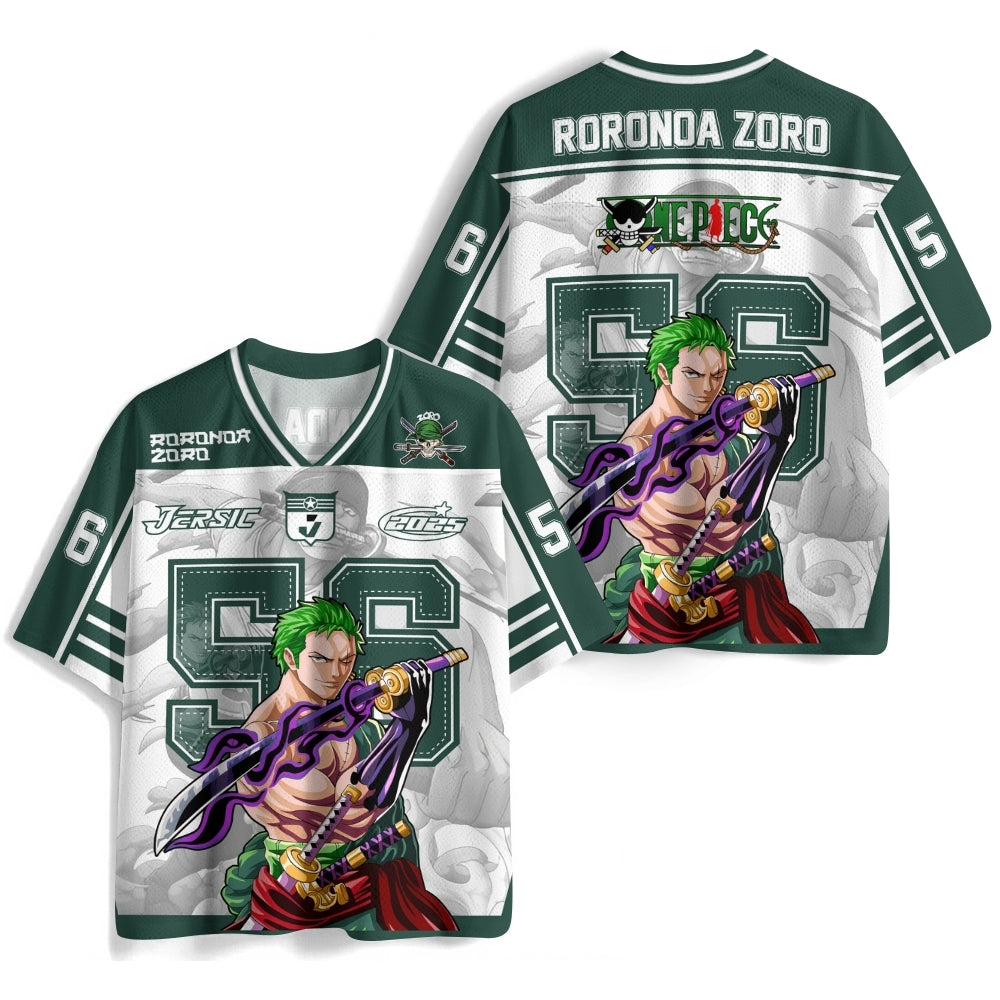 One Piece Roronoa Zoro Luffy Anime Football Jersey