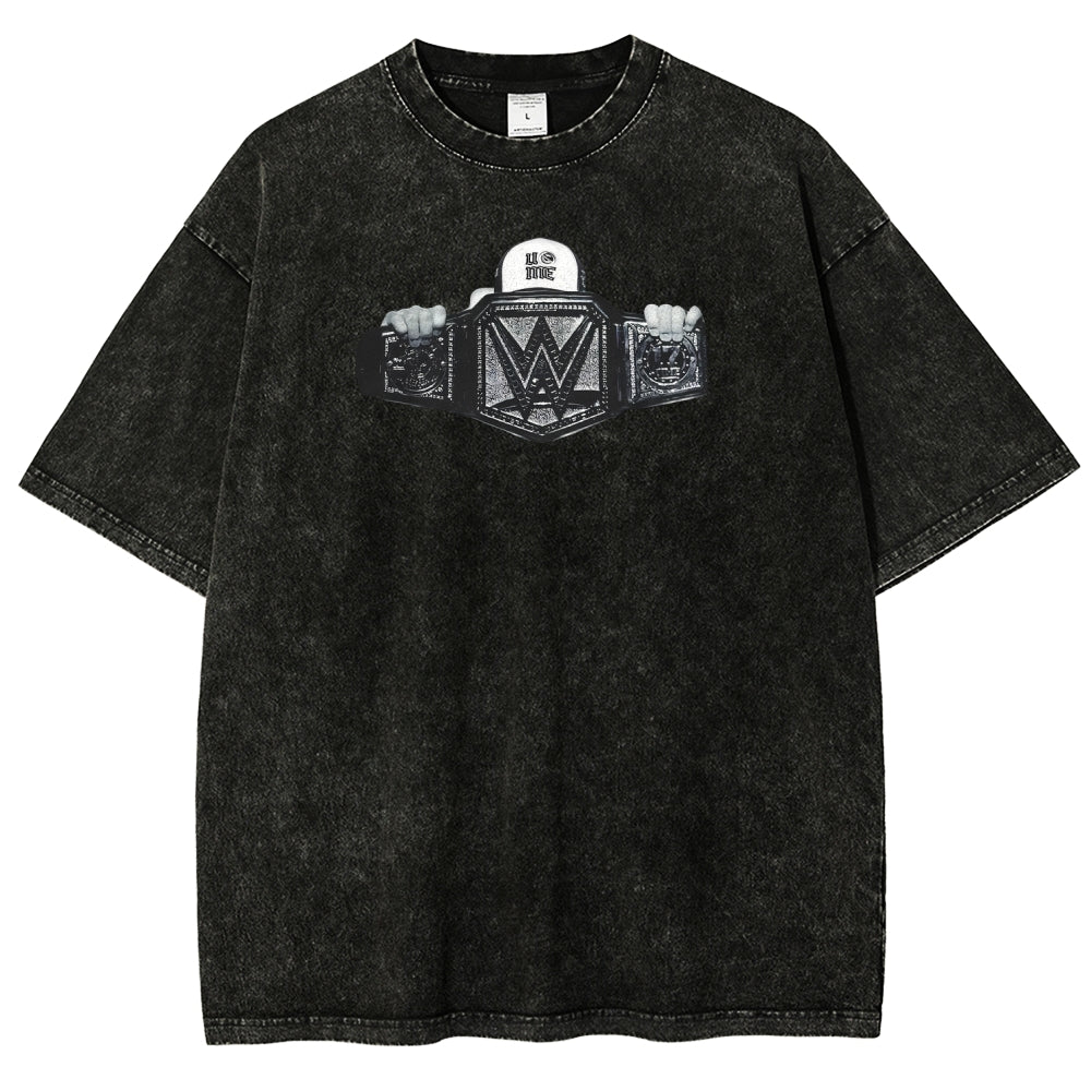 Unisex Fit Washed T-Shirt THE LAST REAL CHAMP