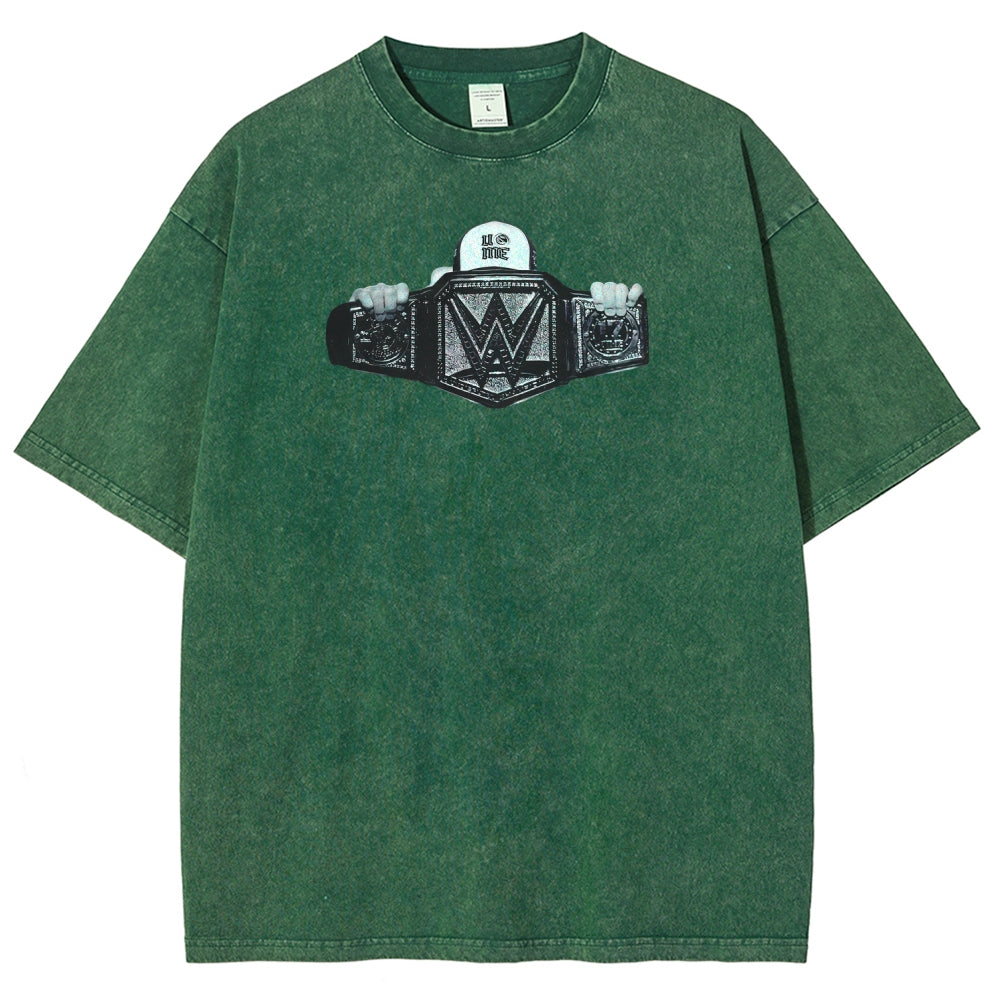 Unisex Fit Washed T-Shirt THE LAST REAL CHAMP