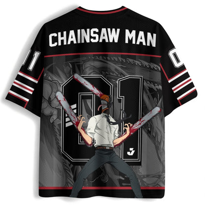 Chainsaw Man Anime Football Jersey