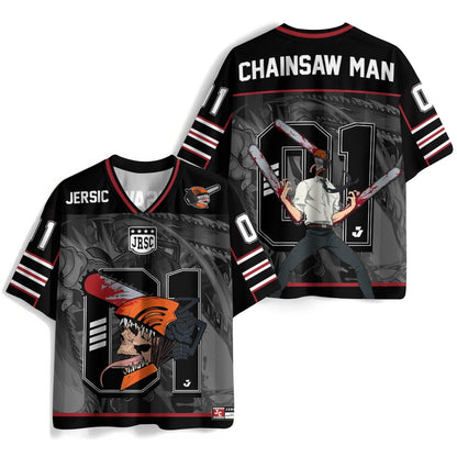 Chainsaw Man Anime Football Jersey