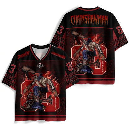 Chainsaw Man Anime Football Jersey