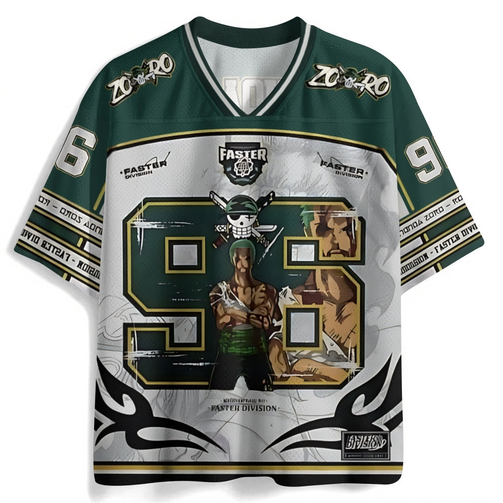 One Piece Roronoa Zoro Luffy Anime Football Jersey