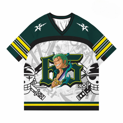 One Piece Roronoa Zoro Luffy Anime Football Jersey