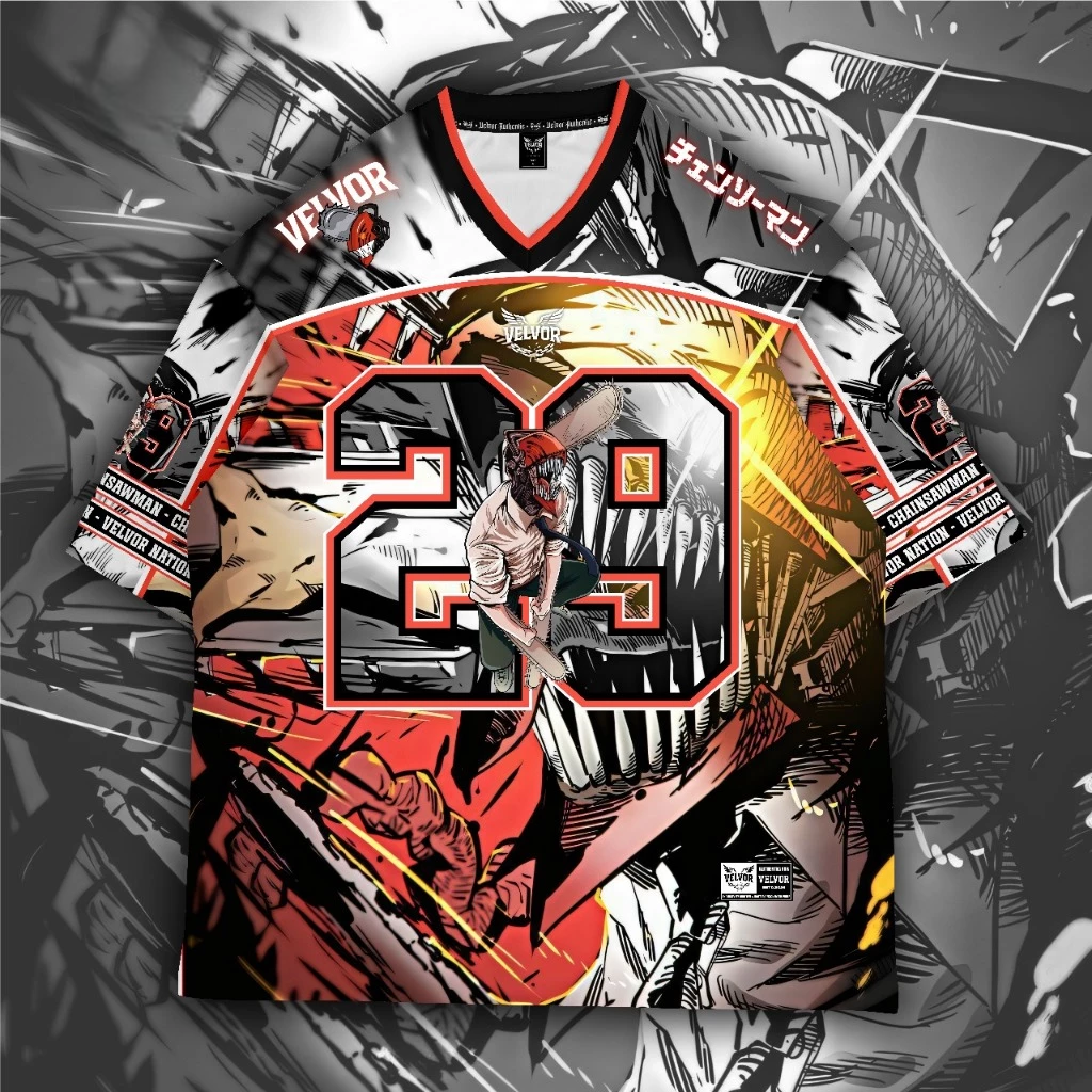 Chainsaw Man Anime Football Jersey