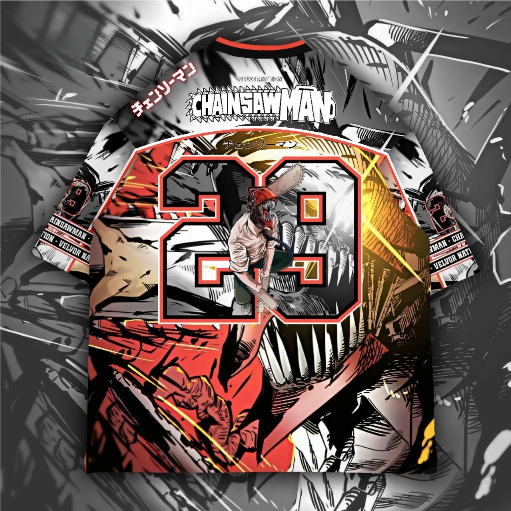 Chainsaw Man Anime Football Jersey