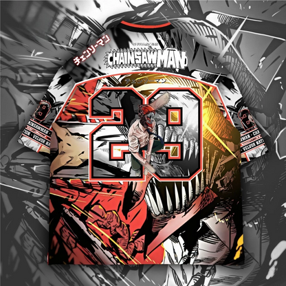 Chainsaw Man Anime Football Jersey